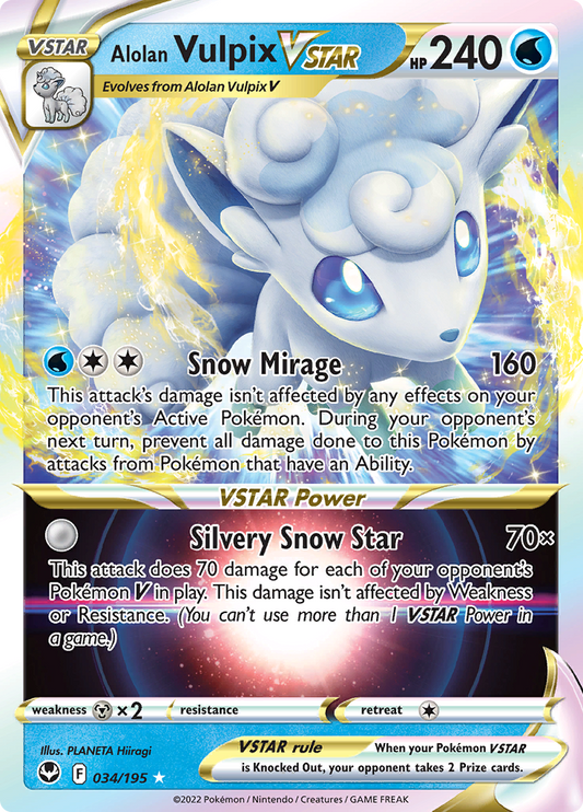 Silver Tempest - 034/195 - Alolan Vulpix VSTAR