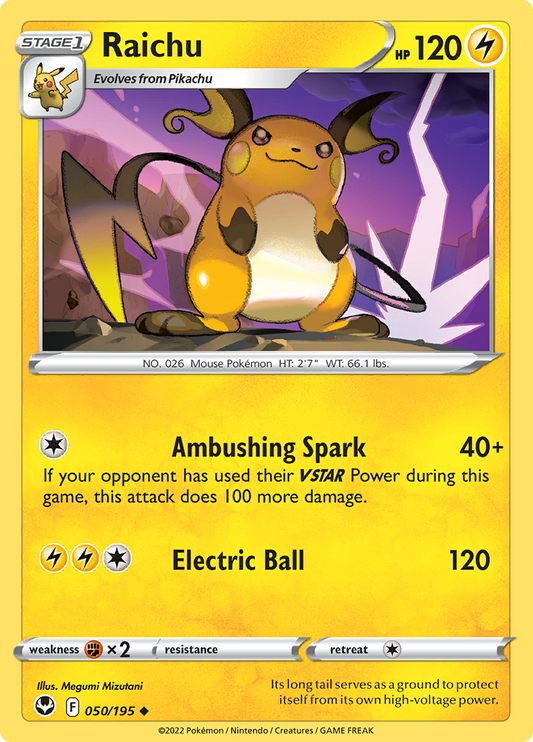 Silver Tempest - 050/195 - Raichu