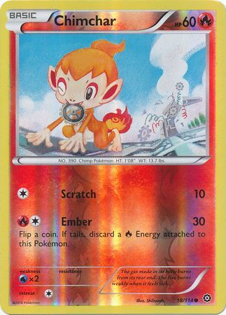 Steam Siege - 018/114 - Chimchar - Reverse Holo