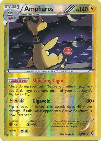 Steam Siege - 040/114 - Ampharos - Reverse Holo