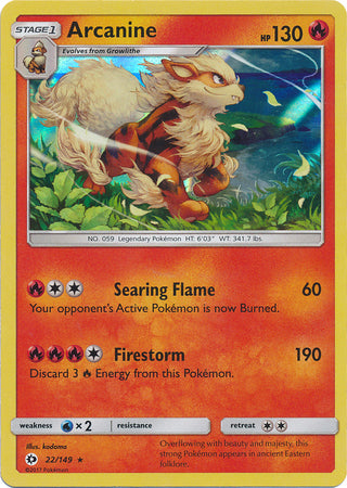 Sun & Moon - 022/149 - Arcanine - Holo