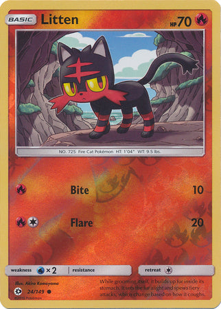 Sun & Moon - 024/149 - Litten - Reverse Holo