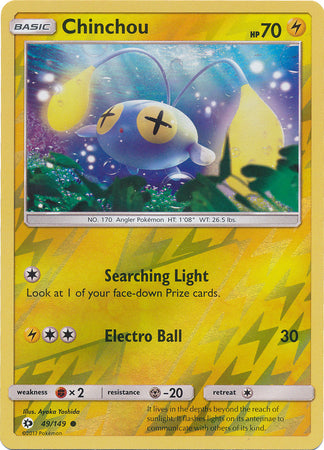 Sun & Moon - 049/149 - Chinchou - Reverse Holo