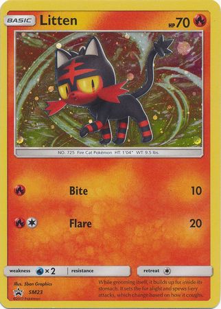 litten pokemon card price Black Star Promos - SM23 - Litten