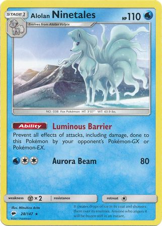 Burning Shadows - 028/147 - Alolan Ninetales
