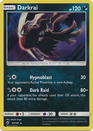 Burning Shadows - 087/147 - Darkrai - Holo