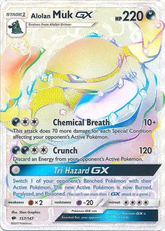 Burning Shadows - 157/147 - Alolan Muk GX