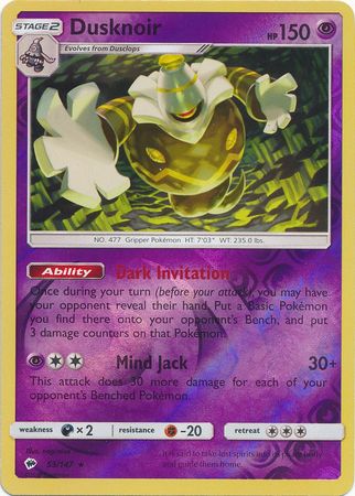 Burning Shadows - 053/147 - Dusknoir - Reverse Holo