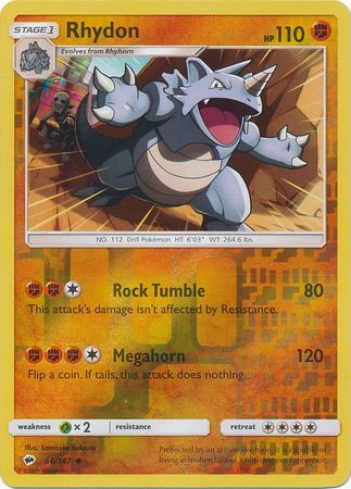 Burning Shadows - 066/147 - Rhydon - Reverse Holo