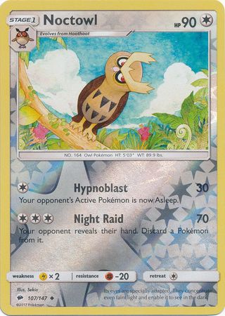 Burning Shadows - 107/147 - Noctowl - Reverse Holo