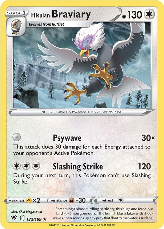 Astral Radiance - 132/189 - Hisuian Braviary - Reverse Holo