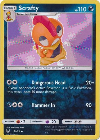 Shining Legends - 051/073 - Scrafty - Reverse Holo