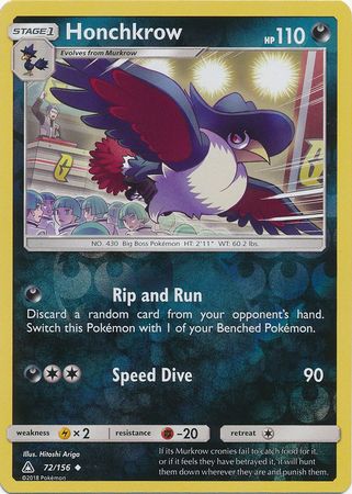 Ultra Prism - 072/156 - Honchkrow - Reverse Holo