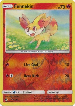 Forbidden Light - 015/131 - Fennekin - Reverse Holo