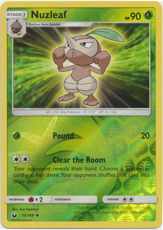 Celestial Storm - 013/168 - Nuzleaf - Reverse Holo