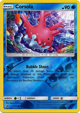 Dragon Majesty - 027/070 - Corsola - Reverse Holo