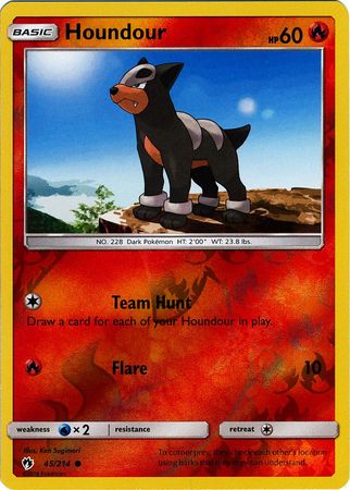 Lost Thunder - 045/214 - Houndour - Reverse Holo