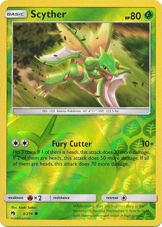 Lost Thunder - 003/214 - Scyther - Reverse Holo