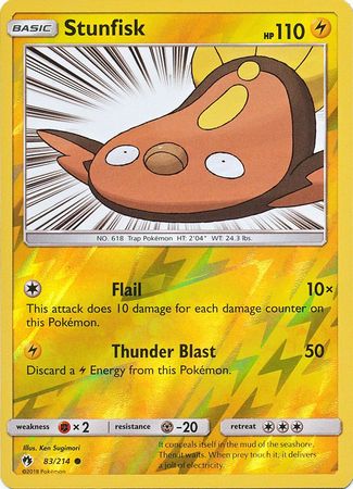 Lost Thunder - 083/214 - Stunfisk - Reverse Holo
