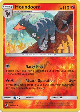 Lost Thunder - 046/214 - Houndoom - Reverse Holo