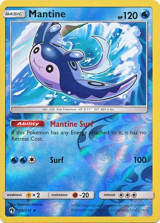Lost Thunder - 058/214 - Mantine - Reverse Holo