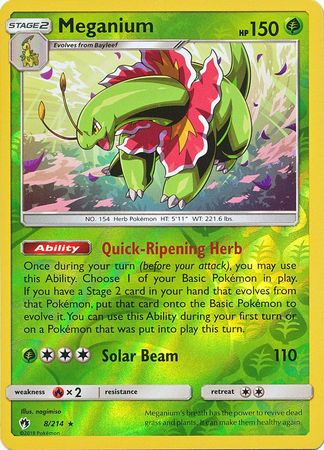 Lost Thunder - 008/214 - Meganium - Reverse Holo