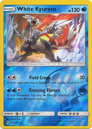 Lost Thunder - 063/214 - White Kyurem - Reverse Holo