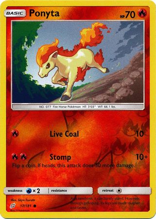Team Up - 017/181 - Ponyta - Reverse Holo