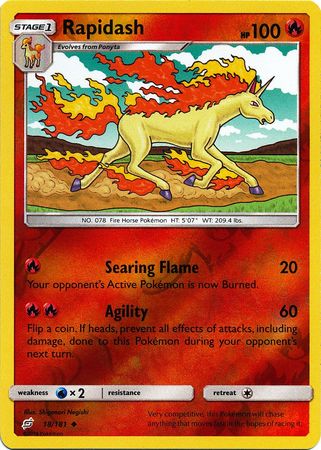 Team Up - 018/181 - Rapidash - Reverse Holo