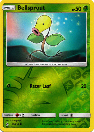 Unbroken Bonds - 013/214 - Bellsprout - Reverse Holo
