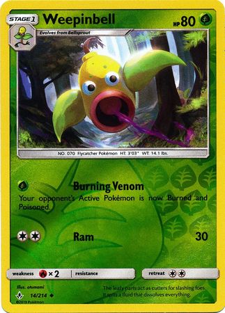 Unbroken Bonds - 014/214 - Weepinbell - Reverse Holo