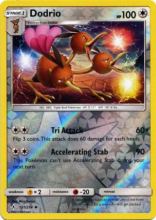 Unbroken Bonds - 151/214 - Dodrio - Reverse Holo