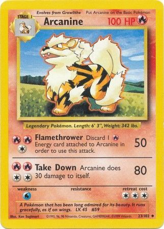 Base Set - 023/102 - Arcanine