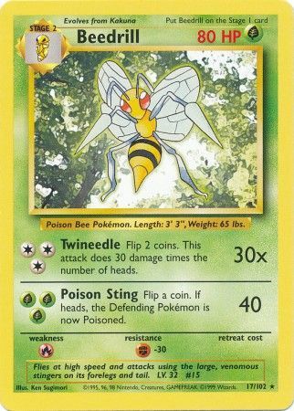 Base Set - 017/102 - Beedrill