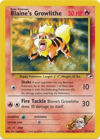 Gym Heroes - 035/132 - Blaine's Growlithe