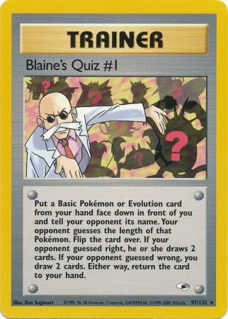 Gym Heroes - 097/132 - Blaine's Quiz #1