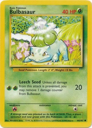 Base Set - 044/102 - Bulbasaur