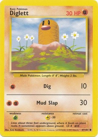 Base Set - 047/102 - Diglett