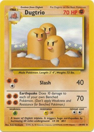 Base Set - 019/102 - Dugtrio