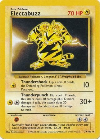 Base Set - 020/102 - Electabuzz
