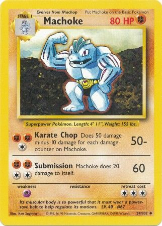 Base Set - 034/102 - Machoke