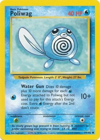 Base Set - 059/102 - Poliwag