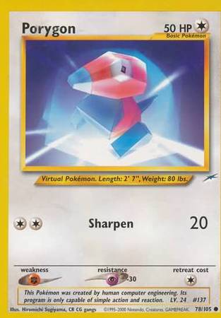 Neo Destiny - 078/105 - Porygon