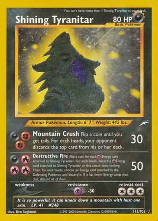 Neo Destiny - 113/105 - Shining Tyranitar - Holo