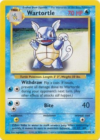 Base Set - 042/102 - Wartortle