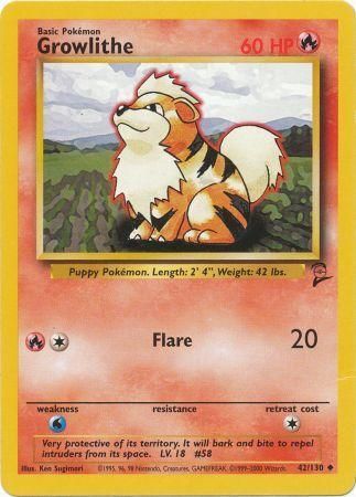 Base Set 2 - 042/130 - Growlithe