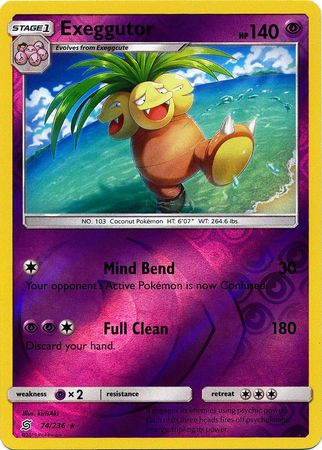 Unified Minds - 074/236 - Exeggutor - Reverse Holo