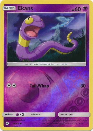 Hidden Fates - 026/068 - Ekans - Reverse Holo