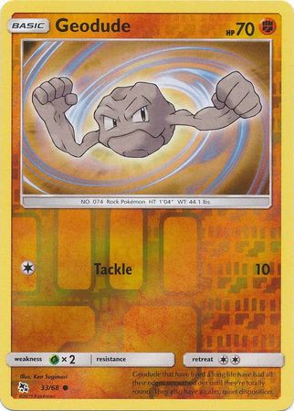 Hidden Fates - 033/068 - Geodude - Reverse Holo