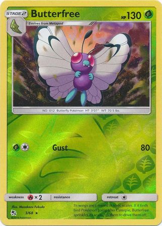 Hidden Fates - 003/068 - Butterfree - Reverse Holo